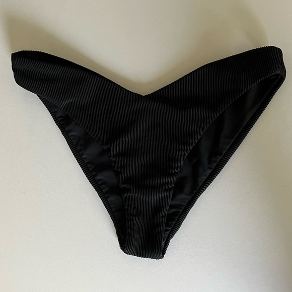 Beach Riot Core Collection Vanessa Ribbed Bottom in Black Size Small - Picture 3 of 5
